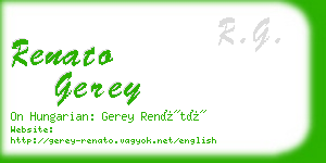 renato gerey business card